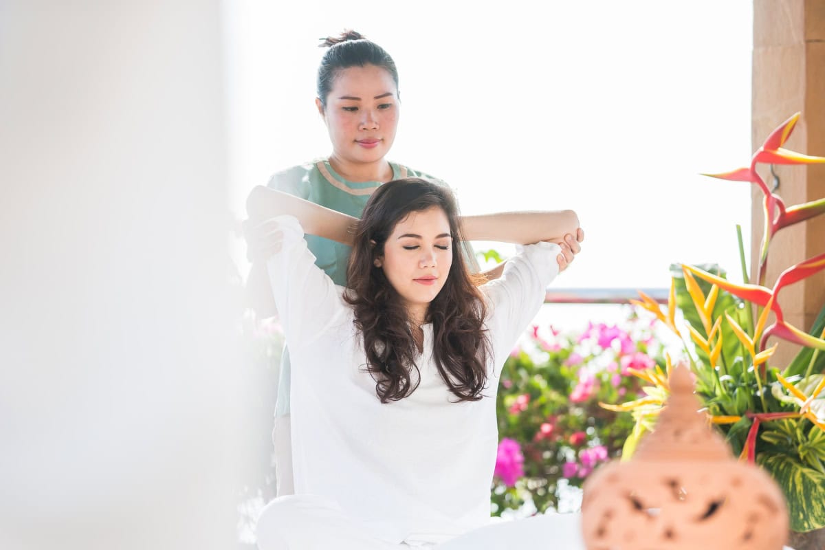 getting a massage at our luxury spa in pattaya