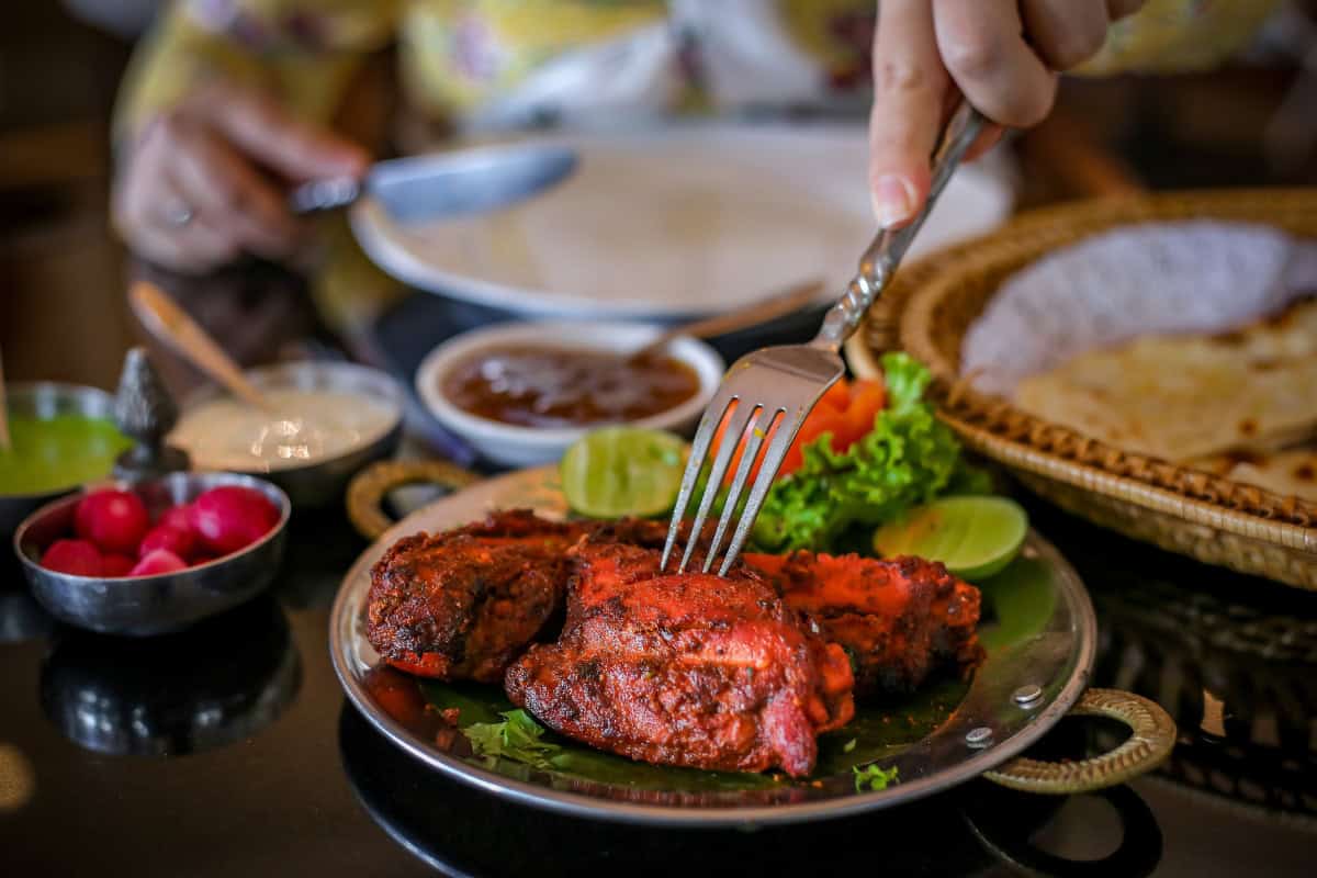 chicken tikka at maharani indian restaurant in pattaya
