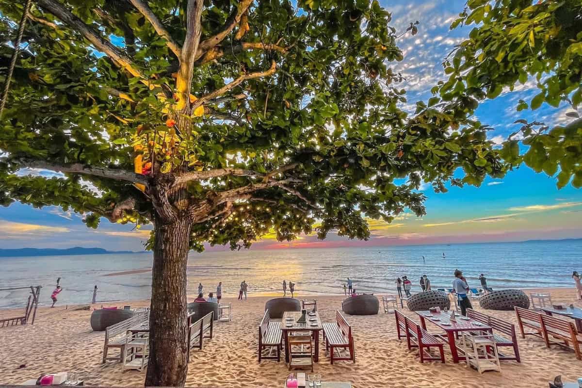beachfront dining at view mare beach restaurant in pattaya