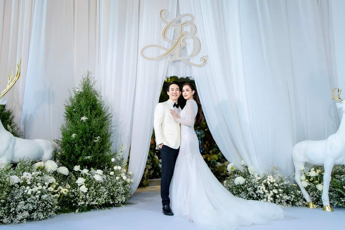 PEACH transformed into narnia wonderland for khun gap and khun benz wedding in pattaya