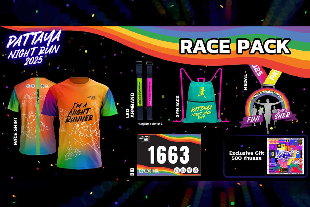 items included in pattaya night run 2025 race pack
