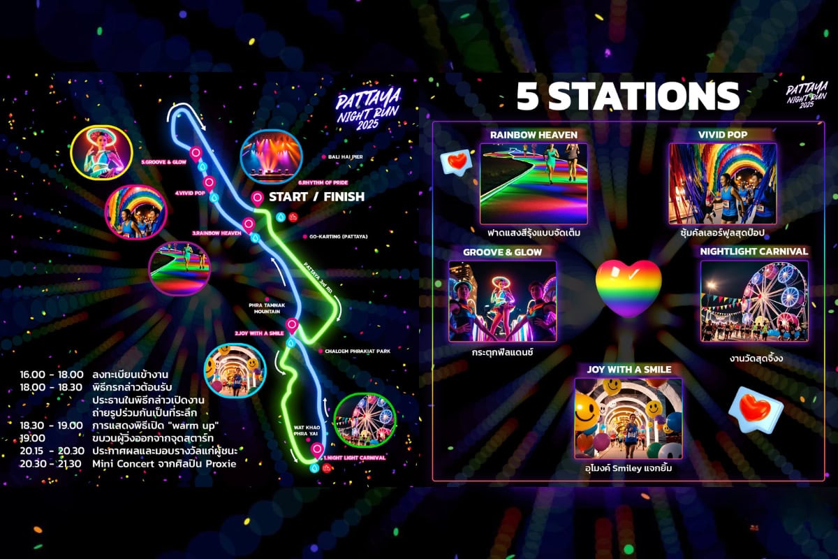 course for pattaya night run 2025